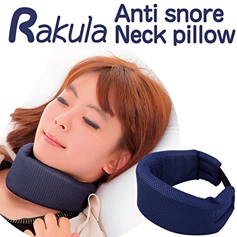 Anti Snore Neck Pillow, Chin Strap, Stop Snoring, Anti Snoring Jaw Strap (Large, Navy)