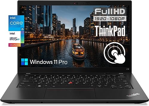 Lenovo ThinkPad L14 Bussiness Laptop, IPS Anti-Glare 14" FHD Touch Screen, Intel i5 Upto 4.2GHz, Intel Iris Xe Graphics, 32GB RAM, 1TB PCIe SSD, Windows 11 Pro with Bundled Accessories