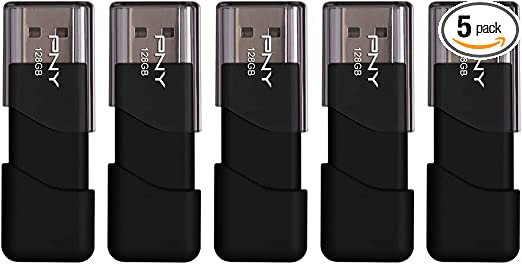 PNY 128GB Attaché 3 USB 2.0 Flash Drive, 5-Pack