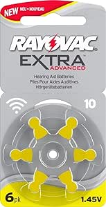 Rayovac Extra Advanced Hearing Aid Batteries Size 10 (60 Batteries)