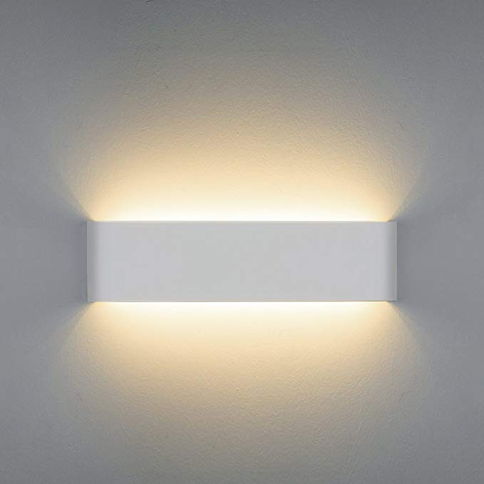 NetBoat LED Wall Light 12W up Down Wall Lights Wall Lamp Uplighter Downlighter Indoor Perfect for Living Room Hallway Bedroom Bathroom Corridor Stairs Wall Lighting Night Light, Warm White