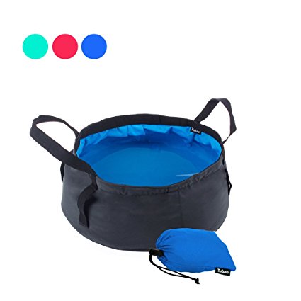 Tuban Foldable Bucket Collapsible Water Carrier Container Bag For Camping, Hiking, Travel