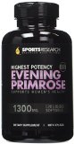Evening Primrose Oil 1300mg 120 Liquid Softgels - Cold-pressed with No fillers or Artificial Ingredients - GMO and Gluten Free - Made in the USA