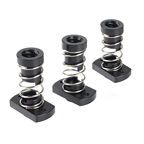 FYSETC 3pcs Tr8x8 POM Black Anti Backlash Nuts for Lead 8mm Acme Threaded Rod Eliminate The Gap Spring Compatible with Ender-3/ Pro/ V2 Ender 5/pro/Plus CR10 CR-10S CR10 V2