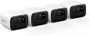 eufy Security SoloCam C210 4-Cam Pack, Wireless Outdoor Camera, 2K Resolution, No Monthly Fee, Wireless, 2.4 GHz Wi-Fi, HomeBase 3 Compatible