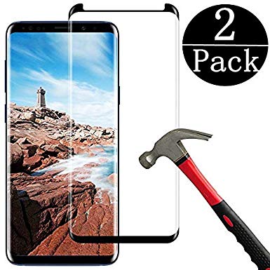 [2 - Pack] hairbowsales Compatible Galaxy S9 Plus Screen Protector, [9H Hardness][Anti-Fingerprint][Ultra-Clear][Bubble Free] Tempered Glass Screen Protector Compatible Galaxy S9 Plus[Black]