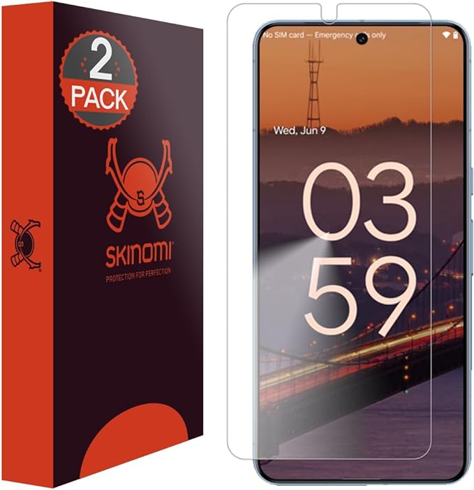 Skinomi Screen Protector Compatible with Google (Pixel 8 Pro) (2-Pack) Clear TechSkin TPU Anti-Bubble HD Film