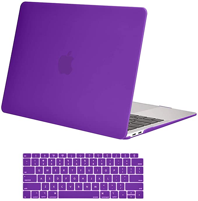 MOSISO MacBook Air 13 inch Case 2020 2019 2018 Release A2337 M1 A2179 A1932, Plastic Hard Shell Case & Keyboard Cover Only Compatible with MacBook Air 13 inch with Retina Display, Ultra Violet