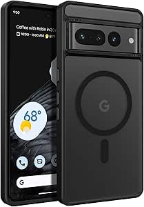 BENTOBEN Google Pixel 7 Pro Case [Compatible with Magsafe] Translucent Matte Magnetic Pixel 7 Pro Case Slim Thin Shockproof Women Men Protective Phone Cases for Google Pixel 7 Pro 6.7" 2022, Black