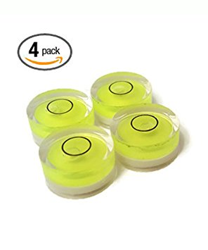 18mm x 9mm Circular Bubble Spirit Level BY GFNT for Tripod, Phonograph, Turntable Etc. (4 pack)