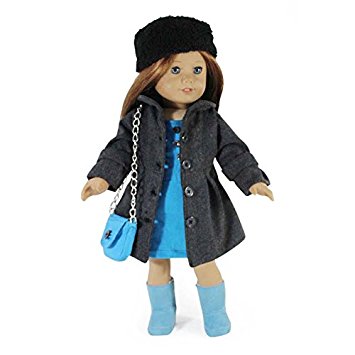 Winter Coat and Hat Doll Outfit for American Girl Dolls: (Coat and Hat Only)
