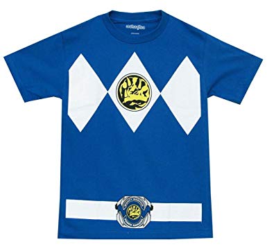 Power Rangers Blue Ranger Costume Adult T-Shirt