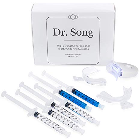 Dr Song Home Professional Teeth Whitening Kit 44 Carbamide Peroxide 8 XL Syringe with Light Tray and Gel Applicator