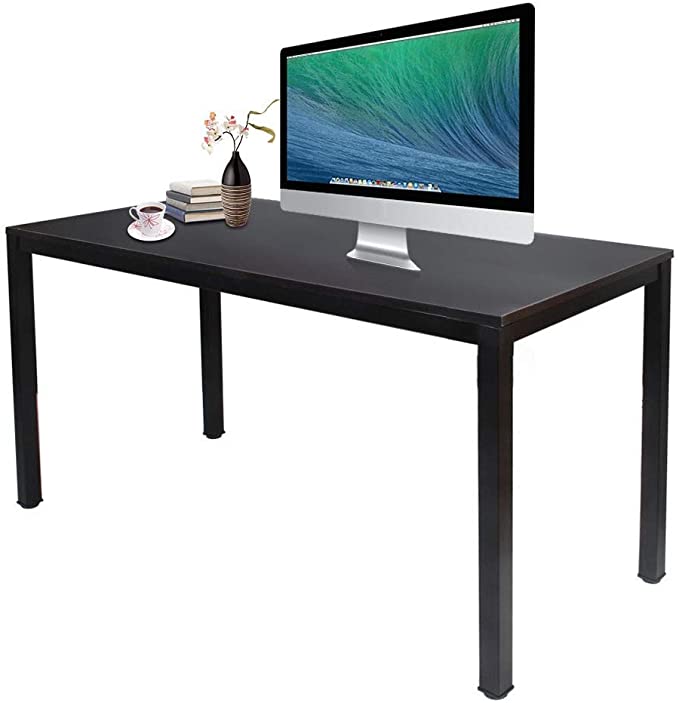 Shotbow Gaming Computer Desk, Modern Simple Desktop Computer Desk Rectangular Dining Table Laptop PC Table Workstation Study Table Office Desk Writing Desk for Home Or Office, Ship from US (Black, S)