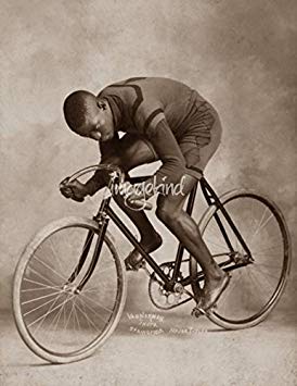 Wall Art Print Entitled 1898 Marshall Major Taylor Cycling Legend 2 by Celestial Images | 16 x 21