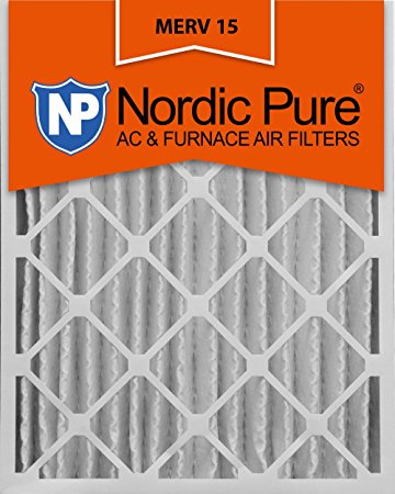 Nordic Pure 16x25x4 MERV 15 Air Condition Furnace Filter, Qty 2