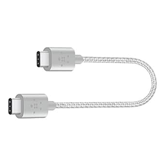 Belkin USB-IF Certified MIXIT 6-Inch Metallic USB-C to USB-C (USB Type C) Charge Cable (Silver)