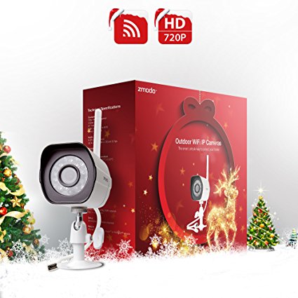 Zmodo 720p HD Wireless Outdoor Indoor Security Camera 65ft Night Vision {Holiday Present Wrap}