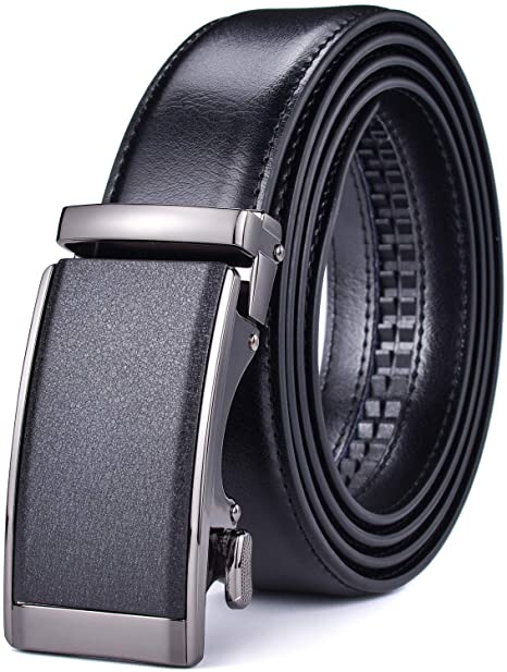 Men Belts Leather Male Slide Ratchet Work Dress Strap w Interchangeable Buckle Beltox …