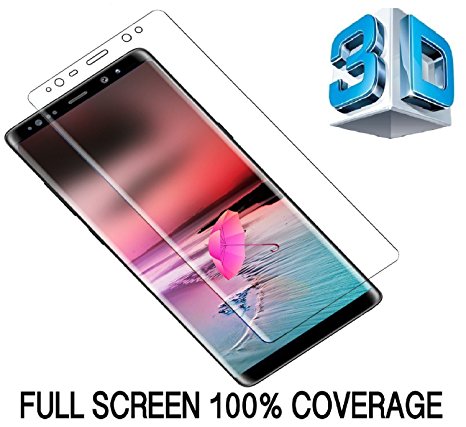 Samsung Note 8 Screen Protector,[Pack Of 1] [HD Full Coverage] [Compatible With Galaxy Note 8 Case] [3D Curved Fit] [High Definition] Full Cover Crystal Clear Screen Protector [Easy To Install] [Anti Scratches] [Bubble-Free] [Not A Tempered Glass] By DN-Alive
