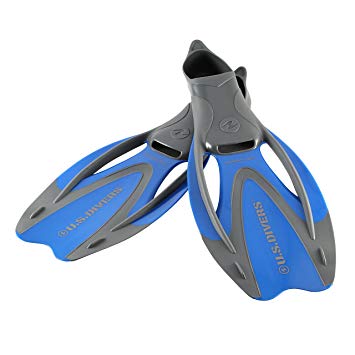 U.S. Divers Proflex II Snorkel Fins (Electric Blue). Adult Dual-Composite Blade Snorkeling Fins