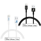 iXCC Element Series 3ft Apple MFi Certified Lightning 8pin to USB Charge and Sync Cable for iPhone 566sPlusiPad MiniAirPro - Black and White