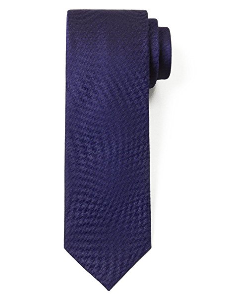 Origin Ties 100% Silk Textured Solid Color Men's Skinny Tie 3'' Necktie