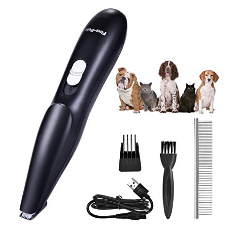 VISSON Dog Clippers - Small Cats and Dogs Grooming Kit - Professional Pet Hair Trimmers - USB Rechargeable Low Noise Electric Clippers for Hair Around Face, Paws, Eyes, Ears, Rump