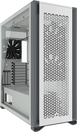 Corsair 7000D AIRFLOW Full-Tower ATX PC Case (High-Airflow Front Panel, Three Included 140mm Fans with PWM Repeater, Easy Cable Management, Spacious Interior, Customisable Side Fan Mounts) White