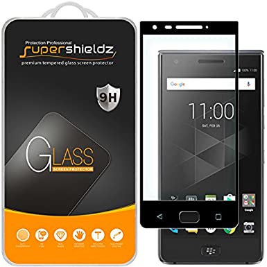 (2 Pack) Supershieldz for BlackBerry Motion Tempered Glass Screen Protector, (Full Screen Coverage) Anti Scratch, Bubble Free (Black)