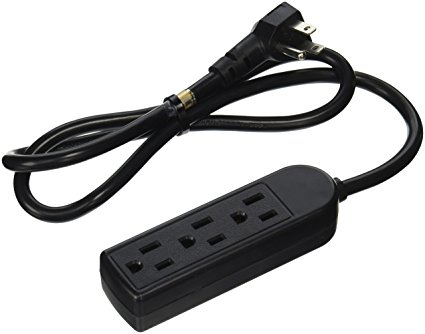 Parts Express 3 Outlet Strip with 3 ft. Cord UL (1)