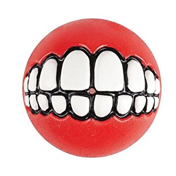 Rogz Fun Dog Treat Ball in various sizes and colors, Large, Red