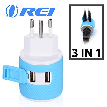 Switzerland Travel Plug Adapter by OREI with Dual USB - USA Input   Surge Protection - Type J (U2U-11A), Will Work with Cell Phones, Camera, Laptop, Tablets, iPad, iPhone and More