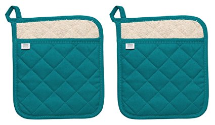 Now Designs Superior Potholder, Set of Two, Peacock Green