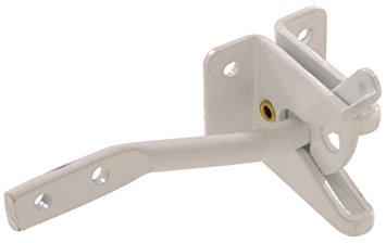 The Hillman Group 852756 Automatic Gate Latch - White Finish 1-Pack