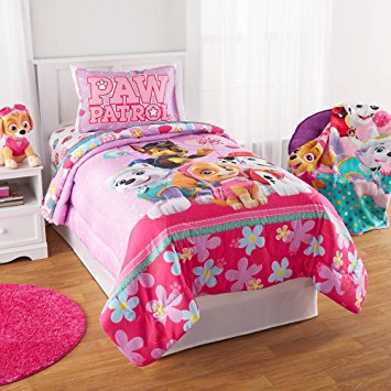 PAW Patrol Girl 'Best Pup' Reversible Twin/Full Comforter and Twin Sheet Set