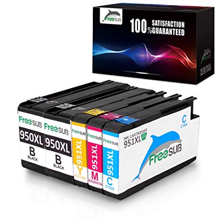 FreeSUB 1 Set 1 Black High Yield Compatible Ink Cartridge Replacement for HP 950XL 951XL Ink Cartridge Used for HP Officejet PRO 8620 8610 8630 8600 8600 Plus 8100 8640 8660 8615 8625 251dw 276dw