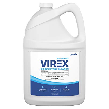 Diversey Virex All Purpose Disinfectant Cleaner - Kills 99.9% of Germs and Eliminates Odors - 1 Gallon (2 Pack)