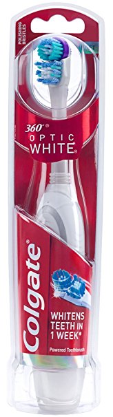 Colgate 360 Optic White Battery Toothbrush, Soft