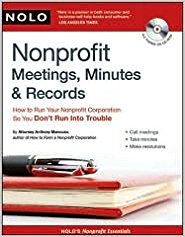 Nonprofit Meetings, Minutes & Records Publisher: NOLO; 1 Pap/Cdr edition