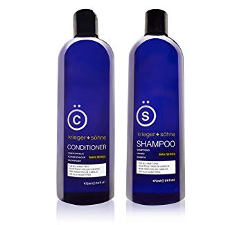 K   S Salon Quality Men’s Shampoo   Conditioner Set – Tea Tree   Peppermint Oil Infused To Prevent Hair Loss, Dandruff, and Dry Scalp - Reduce Flakes While Promoting Stress Relief (16 ounce)