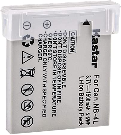 Kastar Digital Camera Replacement Battery NB-4L for Canon PowerShot ELPH 300 HS, SD750, 100 HS, 310 HS, 330 HS Cameras