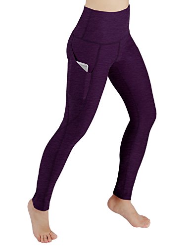 ODODOS High Waist Out Pocket Yoga Pants Tummy Control Workout Running 4 Way Stretch Yoga Leggings