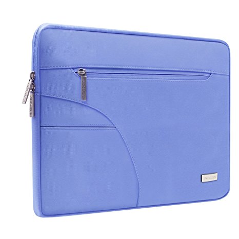 Mosiso Laptop Sleeve Bag for 13-13.3 Inch MacBook Pro, MacBook Air, Ultrabook Netbook Tablet, Polyester Fabric Protective Carrying Case Cover, Serenity Blue