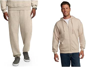 Fruit of the Loom Eversoft Fleece Elastic Bottom Sweatpants with Pockets, Relaxed Fit, Moisture Wicking, Breathable