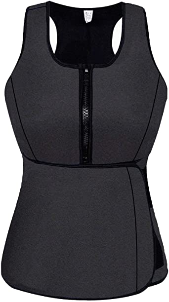 SlimmKISS Neoprene Sweat Vest for Women, Slimming Body Shaper with Adjustable Waist Trimmer Belt, Weight Loss