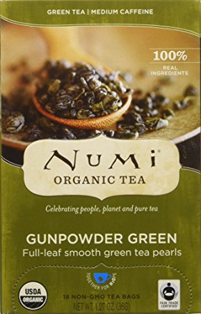 Numi Tea - Gunpowder Green Tea, 18 tea bags