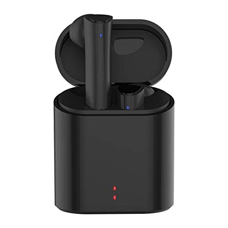 True Wireless Headphones, Bluetooth 5.0 Portable Earbuds 3D HiFi Stereo Sound Built-in Microphone 24H Extended Playtime with Charging Case Sweatproof for IOS, Android, PC
