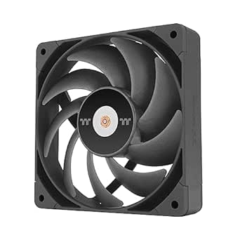 Thermaltake TOUGHFAN 12 Pro High Static Pressure PC Cooling Fan, PWM Controlled 500~2000 RPM, Air Flow 70.8 CFM, Gen.2 Hydraulic Bearing 120mm Case/Radiator Fan (1 Pack) CL-F139-PL12BL-A Black