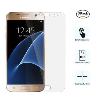 Samsung Galaxy S7 Screen Protector Anti-Explosion Full Coverage HD Clear Film for S7 (3 Pack)